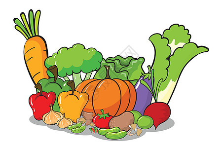 蔬菜绘画辣椒土豆青豆剪贴农业营养食品柠檬芹菜图片