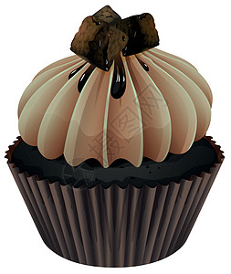 巧克力酱面包纸杯蛋糕食品艺术报酬可可配料食物奶油卡通片插图蛋糕插画