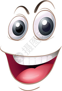 面子黑色舌头插图微笑眼睛黄色笑脸红色绘画幸福图片