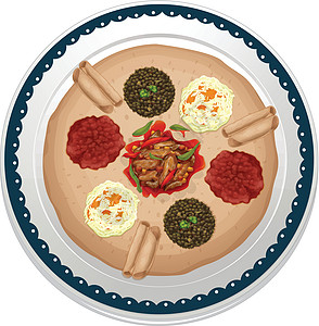 各种下调用餐午餐食物绘画用具塑料营养材料蔬菜盘子图片