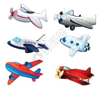 飞机航天飞机运输航空卡通片团体翅膀空气桁架绘画蓝色图片