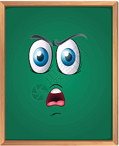 一头绿野猪情绪木板绘画框架展示木头眼睛教育学习牙齿图片