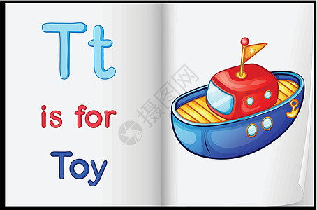 一本书中的玩具图片婴儿幼儿园教学字母绘画插图阴影小写卡通片学习图片