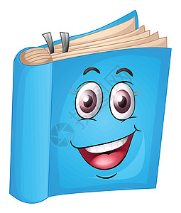 一本书教科书文学知识绘画微笑教育情绪蓝色眼睛文档图片