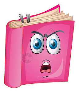 一本书教科书眼睛教育文档粉色知识插图绘画情感文学图片