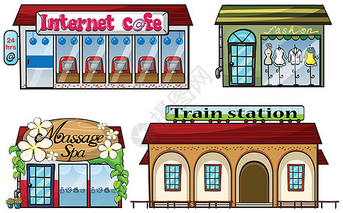 各种商店和火车站图片