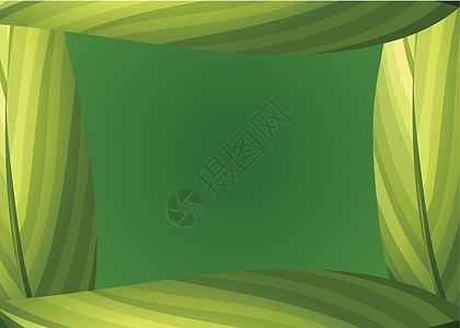 绿色绿叶边界树叶叶子卡通片粮食美化利润装饰场景椭圆形框架图片