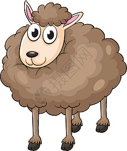 绵羊羊毛生物棕色奶制品粉色卡通片白色家畜羊肉绘画背景图片