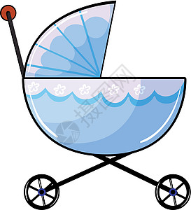 婴儿童年白色推动者绘画车轮大车婴儿车卡通片运输越野车蓝色图片