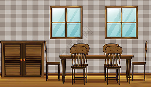 餐桌和衣柜椅子用餐材料房子装饰厨房风格木头房间桌子图片