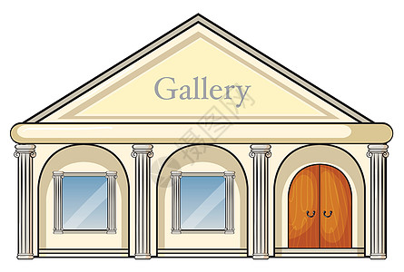 画廊顾客房子绘画字体白色艺术柱子建筑学建造卡通片图片