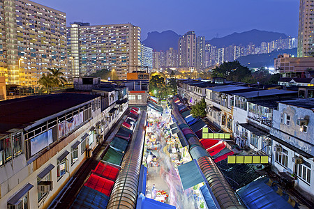 香港狮子石山的当地市场 它显示Hong Ko图片