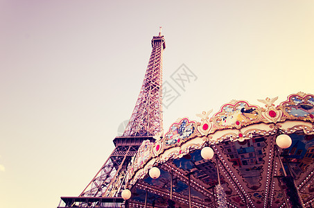 巴黎埃菲尔铁塔金属建筑旅行白色首都纪念碑城市历史地标旅游图片