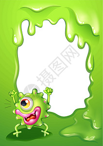 边境设计 一个非常快乐的绿色怪物图片