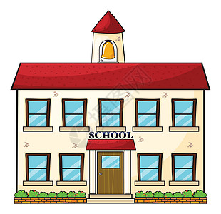 一座学校大楼字体大学卡通片木头绘画语言窗户建筑学字母房子图片