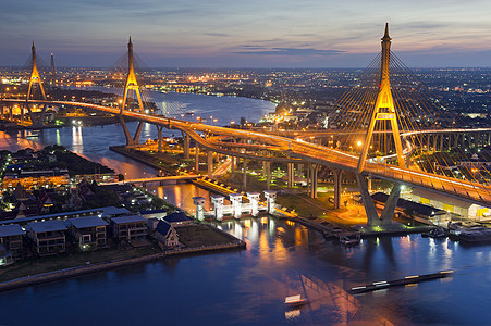 泰国工业环桥地标戒指密蓬商业力量过山车工程建筑天空运输图片