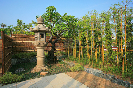泰国清迈皇家植物博览会池塘纪念碑历史植物群建筑学地标旅游热带花园假期图片