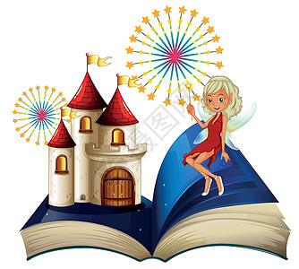 一本有城堡和仙女的故事书图片