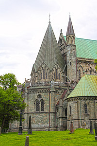 特隆海姆的尼达罗斯大教堂崇拜艺术建筑学精神吸引力旅游历史性窗户石头旅行图片