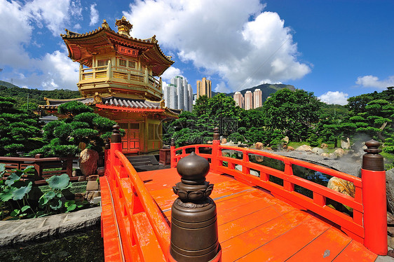 南里安花园的绝对完美之馆 洪洞宗教蓝色橙子城市植物游客旅游建筑历史寺庙图片