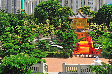 南里安花园的绝对完美之馆 洪洞植物寺庙橙子旅游天空蓝色游客建筑晴天建筑学图片