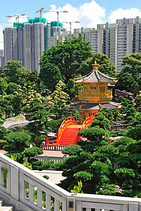 南里安花园的绝对完美之馆 洪洞晴天蓝色旅游建筑花园宝塔游客假期金子寺庙图片