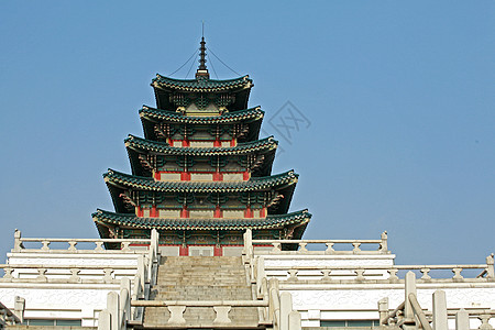 韩国国家民俗博物馆 南朝鲜首尔首尔入口王座高楼国家皇帝宝塔场景设计博物馆楼梯图片