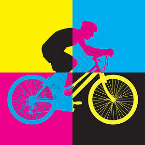 骑自行车骑自行车矢量图旅游娱乐白色速度头盔运动男性插图训练女士图片