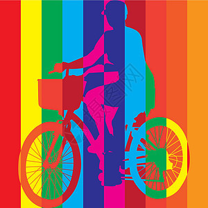 骑自行车骑自行车矢量图行动白色旅游座位男性曲线女士身体娱乐训练图片
