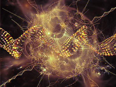 不断发展的微分层活力运动粒子力量基因工程实验室元素插图开发图片