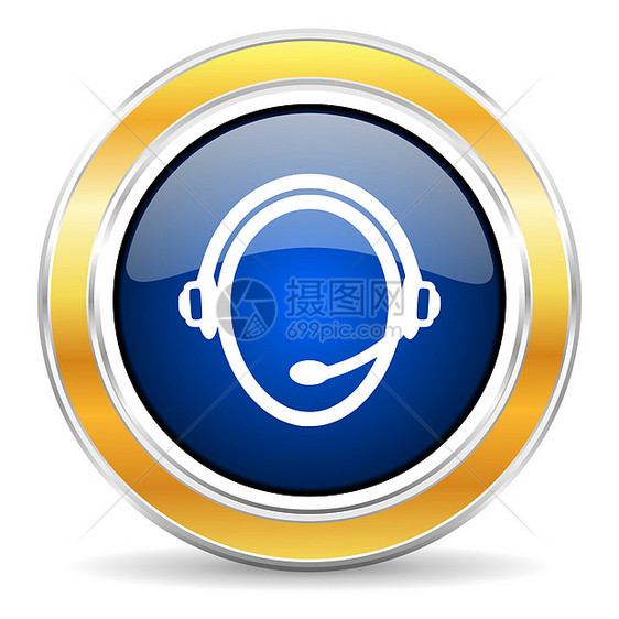 客户服务用户服务图标顾客电子商务网络耳机圆圈问题蓝色插图按钮操作员图片