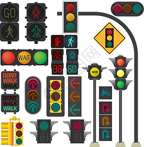 交通灯光矢量集图片