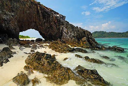 凯岛 泰国萨顿和泰国的象征地蓝色假期支撑旅行旅游海滩天空天堂风景图片