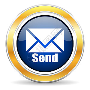 发送任务图标蓝色邮件彩信通讯网络按钮邮政电子邮件信封地址图片