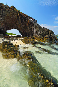 凯岛 泰国萨顿和泰国的象征地蓝色风景天空海滩支撑旅游旅行天堂假期图片