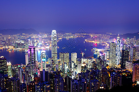 香港公司办公室城市港口建筑摩天大楼市中心顶峰金融商业图片