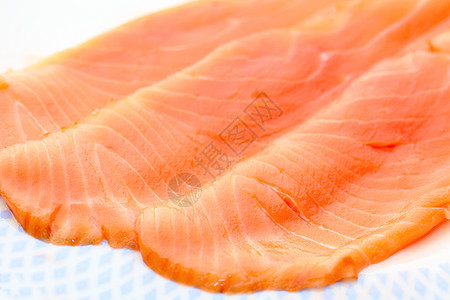 烟熏鲑鱼白色红色食物海鲜烹饪粉色鱼片宏观橙子皮肤图片