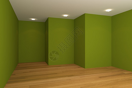 绿色空房单元会议木头白色灯光地面天花板插图墙纸房间图片