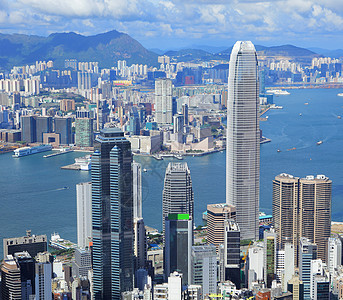 香港大都会建筑摩天大楼城市港口天线晴天办公室天空商业地标图片