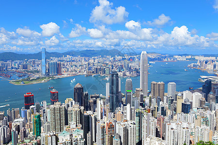 香港金融建筑城市建筑学港口摩天大楼公寓商业市中心天空图片