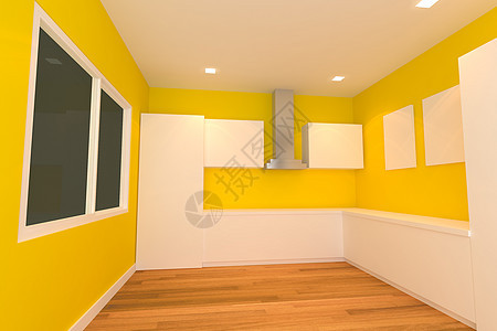 黄色厨房房建筑窗户地面天花板角落花园建筑学房子房间奢华图片
