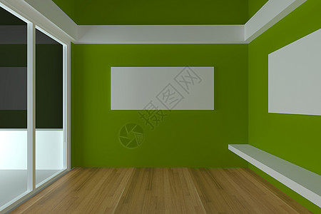 客厅室内设计 用于客厅房子灯光墙纸装潢插图绿色房间白色艺术单元背景图片