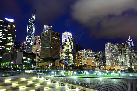 香港财区晚上夜里图片