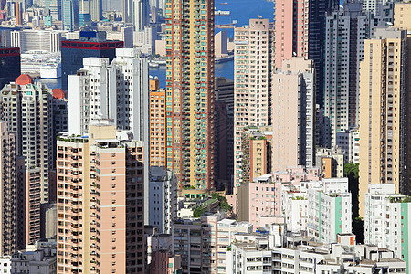 香港住宅区香港特区地标建筑住宅景观办公室城市建筑学港口天空图片