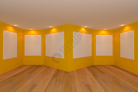 黄色房间边界工作室推介会艺术帆布正方形创造力地面博物馆房子图片