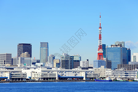 东京市风景城市地标场景蓝色市中心建筑学海洋建筑天空图片