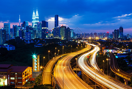 吉隆坡天线金融双胞胎地标商业旅行市中心摩天大楼城市天际交通图片