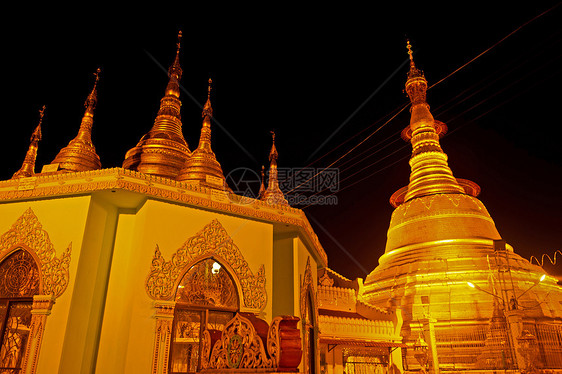 缅甸仰光博塔通加亚塔巴塔达文化佛塔异教徒精神宗教宝塔遗产旅行仪式建筑图片