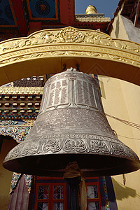 在加德满都Bodhnath旁边的大铃旅行佛塔宗教观光旅游信仰地标海关图片