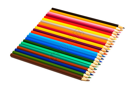 彩色铅笔调色板蓝色绿色教育红色艺术家闲暇童年阴影工具图片